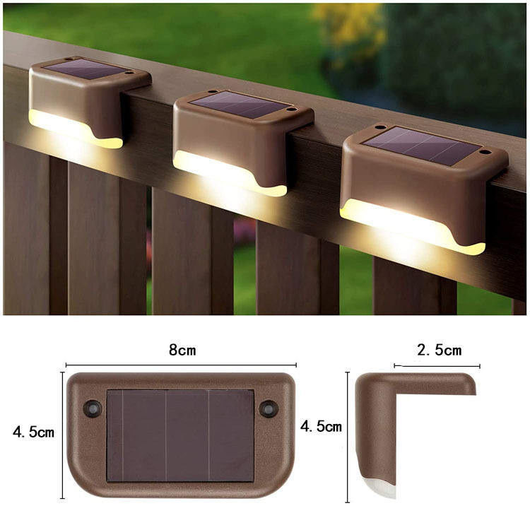 DC 6V Solar Led Outdoor Garden Light Stairs Deck Lamp for Patio Yard Garden Decor