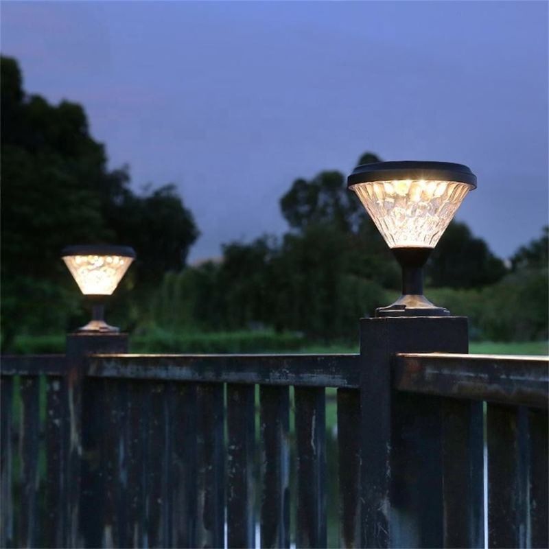 European Style IP65 Waterproof Lamp Yard Solar Led Lawn Bollard Garden Light for Outdoor