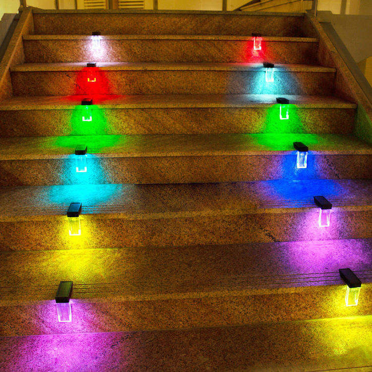 Solar Sensor Deck Light Outdoor LED Stairway Lamp IP65 Waterproof CRI Ra 70 for Outdoor