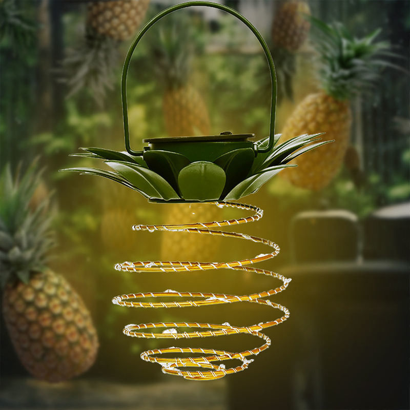 Lamp Luminous Flux lm 15 Solar Pineapple Lantern for Garden Landscape Decoration