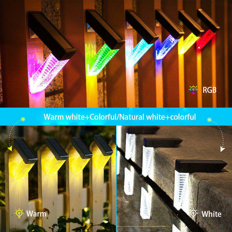 Solar Sensor Deck Light Outdoor LED Stairway Lamp IP65 Waterproof CRI Ra 70 for Outdoor