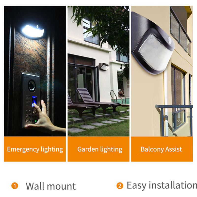50000 Hours Working Time Solar Powered Outdoor Wall Lighting For Garden Garage Balcony