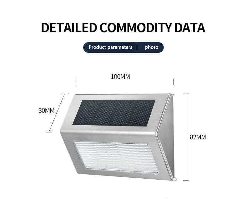 Lamp Luminous Efficiency 120lm/w Solar Wall Light for Outdoor House Address Number