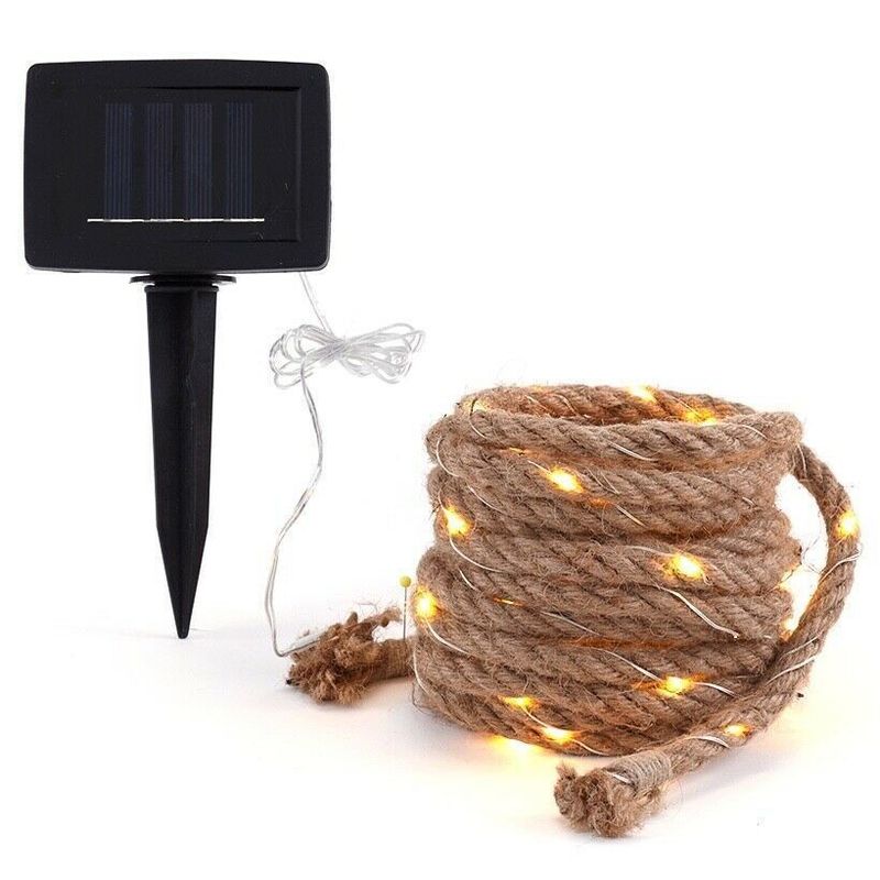 Solar Led Street Light Lamp Copper Wire Led Garden String Light for Easy Installation