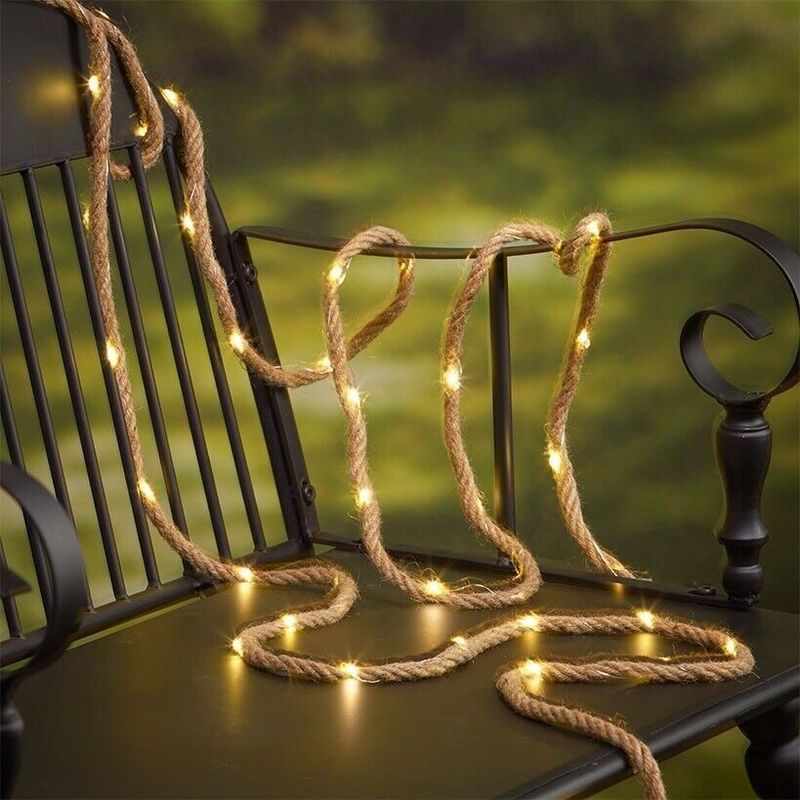 Solar Led Street Light Lamp Copper Wire Led Garden String Light for Easy Installation