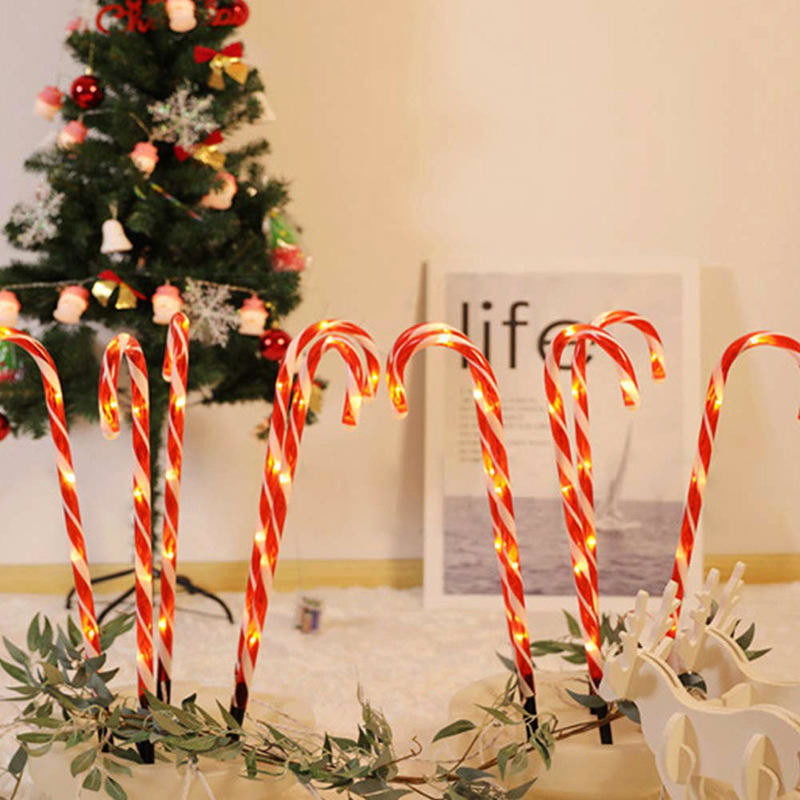 Outdoor Solar LED Lights Christmas Candy Cane Lights for Other Christmas Decorations