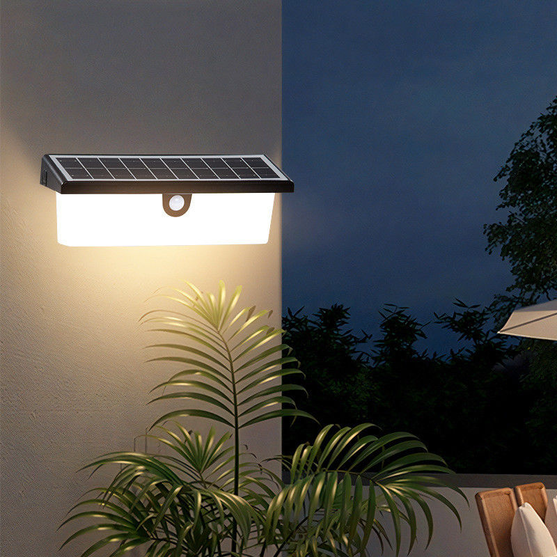 Waterproof Solar Wall Light Outdoor LED Motion Sensor Decor Lamp for Garden Wall Mount