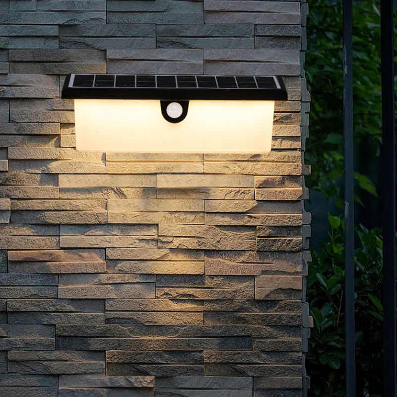 Waterproof Solar Wall Light Outdoor LED Motion Sensor Decor Lamp for Garden Wall Mount