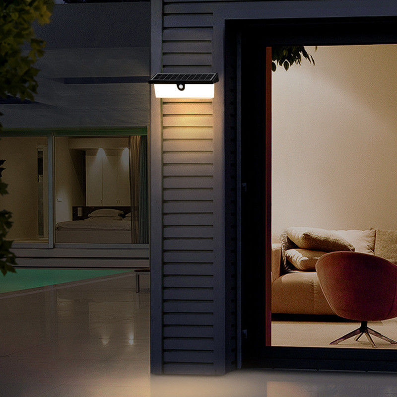 Waterproof Solar Wall Light Outdoor LED Motion Sensor Decor Lamp for Garden Wall Mount