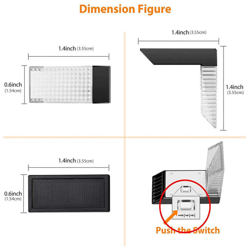 50000 Hour Working Lifetime Solar Led Gate Landscape Lighting with Rgb Warm White