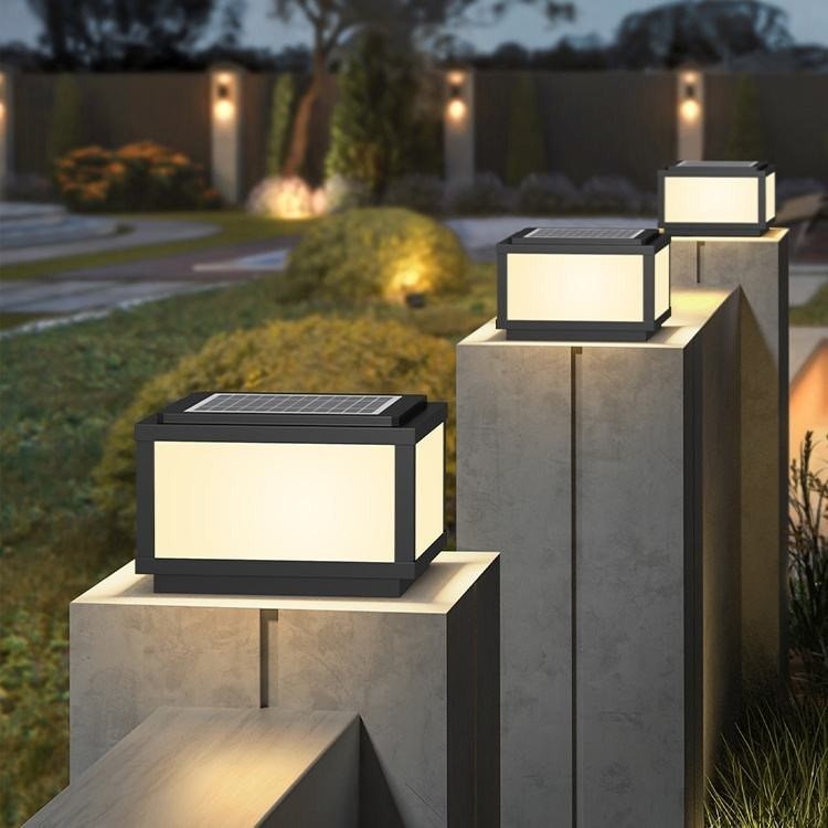 Outdoor Solar Pillar Lights for Working Lifetime up to 5000 Hours and Stylish Design
