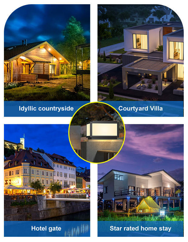 Outdoor Solar Pillar Lights for Working Lifetime up to 5000 Hours and Stylish Design