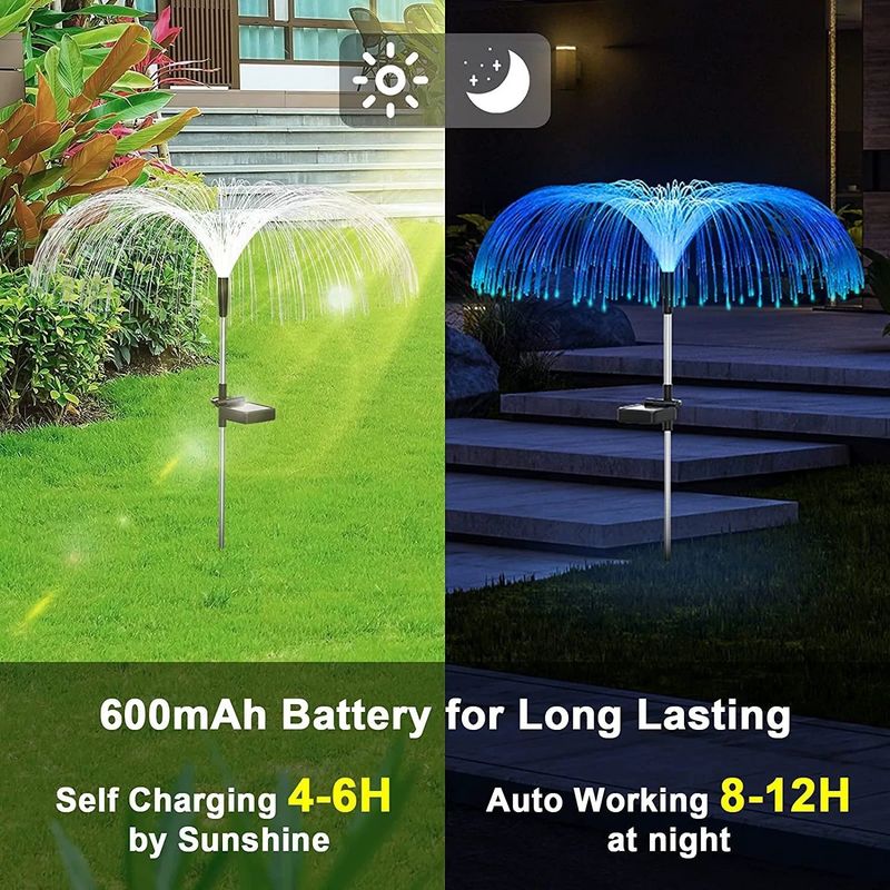 Atmosphere Decorative Lights for Waterproof Villa Area LED Fiber Optic Jellyfish