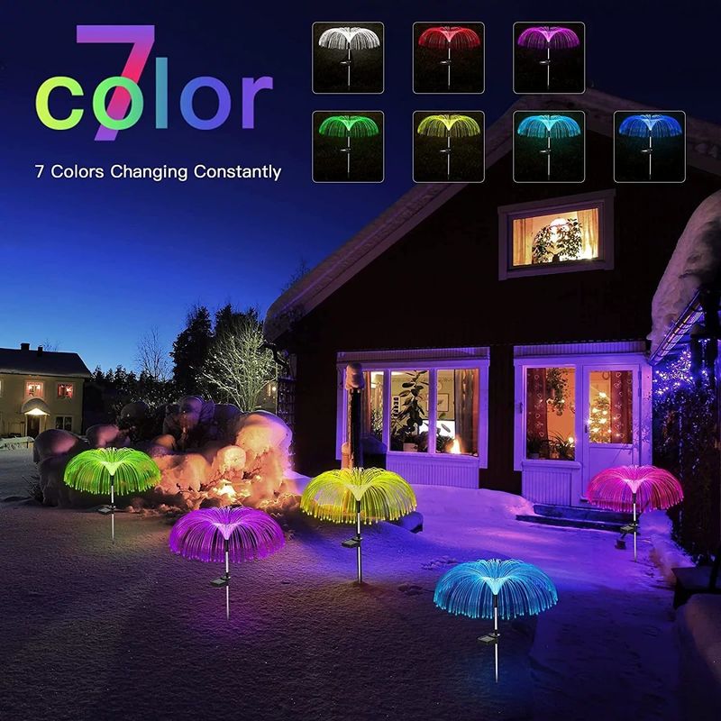 Atmosphere Decorative Lights for Waterproof Villa Area LED Fiber Optic Jellyfish