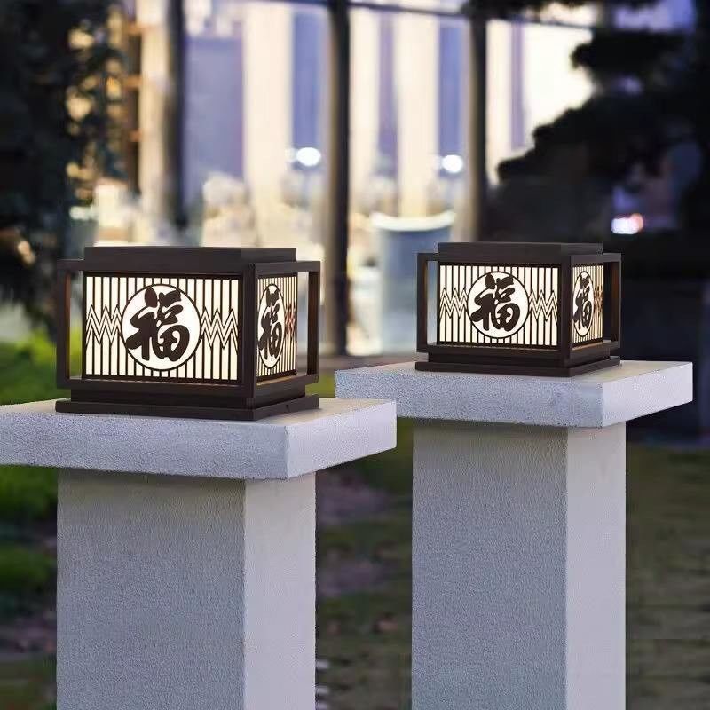 Vintage Creative Led Waterproof Pillar Lights for Home Villa Courtyard Porch Outdoor
