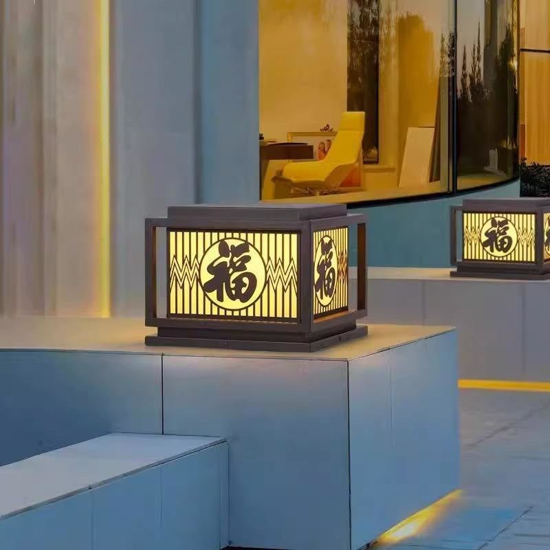 Vintage Creative Led Waterproof Pillar Lights for Home Villa Courtyard Porch Outdoor