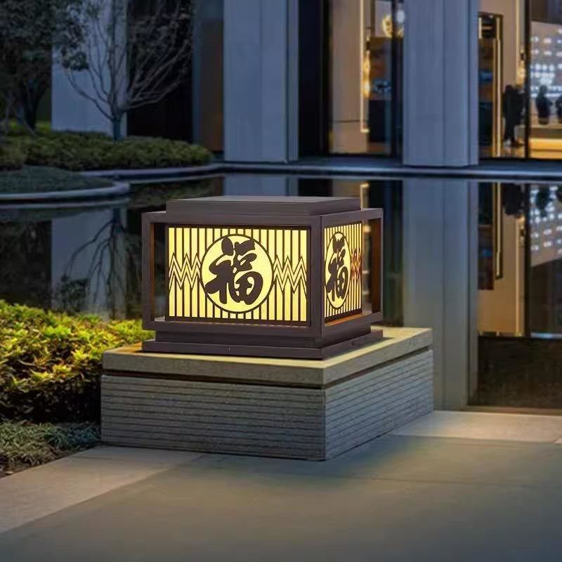 Vintage Creative Led Waterproof Pillar Lights for Home Villa Courtyard Porch Outdoor