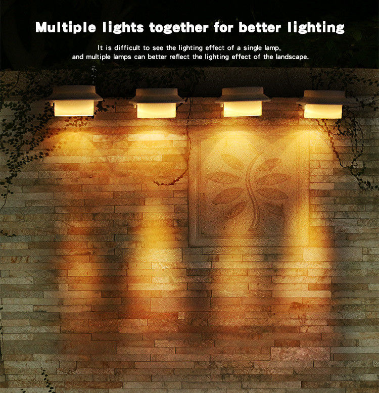 80 Ra Color Rendering Index Solar Power Supply Outdoor Garden Wall Led Solar Fence Lights