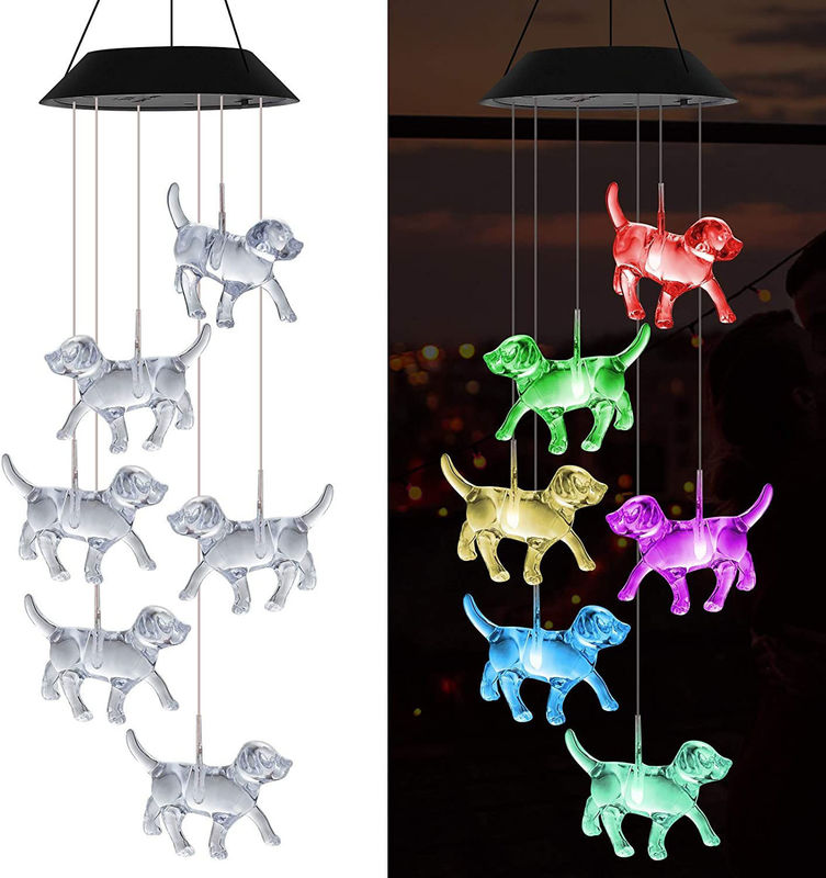 Led Indoor Hummingbird Home Decor Solar Wind Chimes Light with Customizable Options