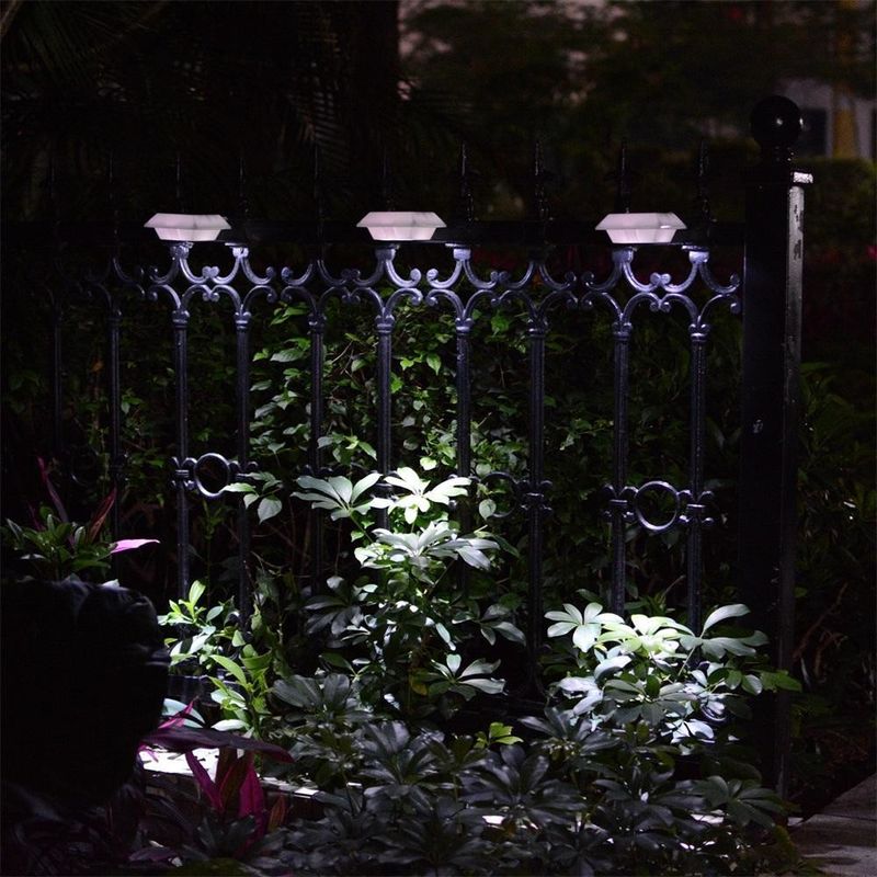 Solar Gutter LED Lights for Garden Patio Driveway 12 LED Outdoor Waterproof Wall Lamps