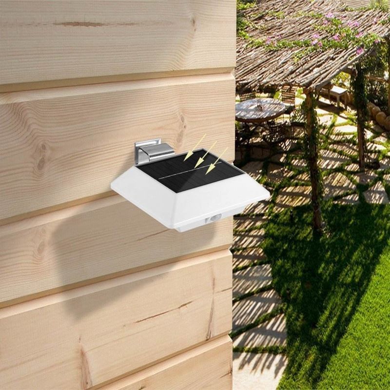 Solar Gutter LED Lights for Garden Patio Driveway 12 LED Outdoor Waterproof Wall Lamps