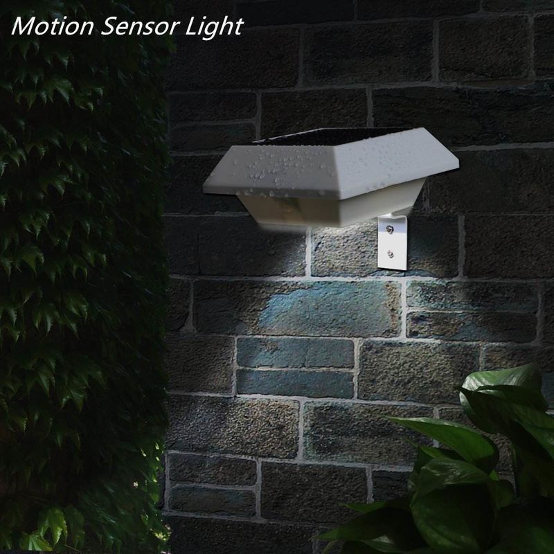 Solar Gutter LED Lights for Garden Patio Driveway 12 LED Outdoor Waterproof Wall Lamps
