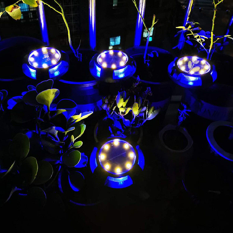 Solar Powered Disk Lights for Landscape Pathway Patio Waterproof LED Outdoor Garden