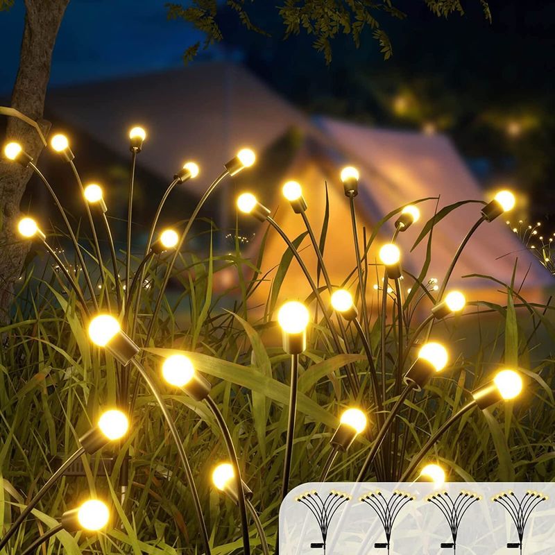 360° Beam Angle Solar Garden Lights LED Firefly Lights for Yard Garden Decor Patio Xma