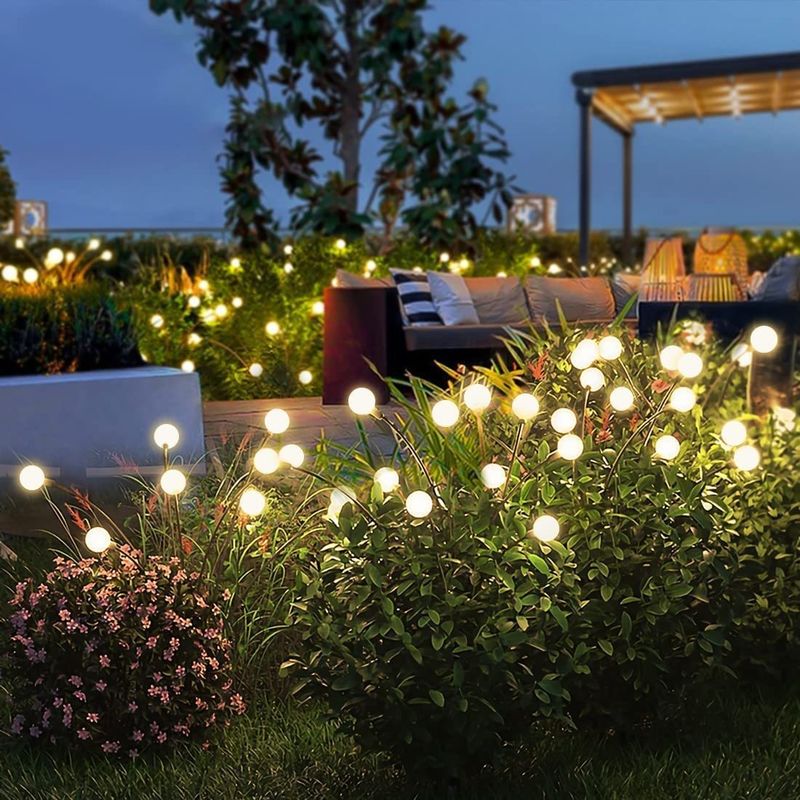 360° Beam Angle Solar Garden Lights LED Firefly Lights for Yard Garden Decor Patio Xma