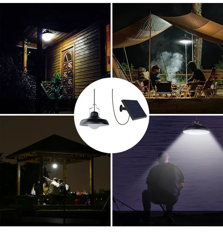 270° Beam Angle Solar Chandelier Color Temperature CCT 6000K-7000K Hanging Lamp Remote