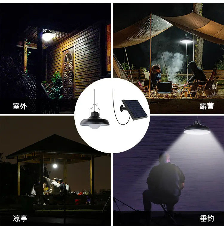 80 Ra Color Rendering Index Solar Indoor Lights for Hanging in Porch Gazebo Barn Camp