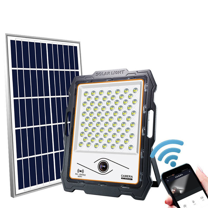 120° Beam Angle 100 200 300 400watt Solar Light With Cctv Camera Aluminum Led Flood Lights
