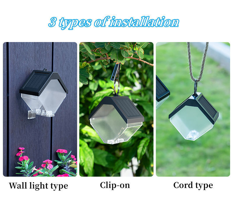 Solar Powered Ice Brick Chandelier Automatic and Waterproof for Outdoor Villa Hanging