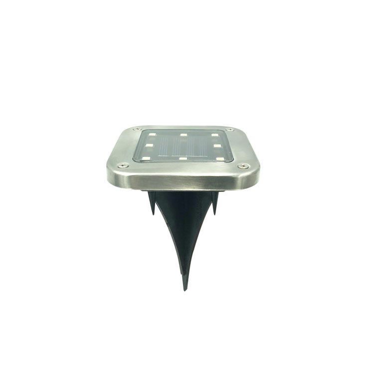 1- Aluminum Outdoor Solar Powered Light for Lawn Garden Buried Pathway in Square Shape