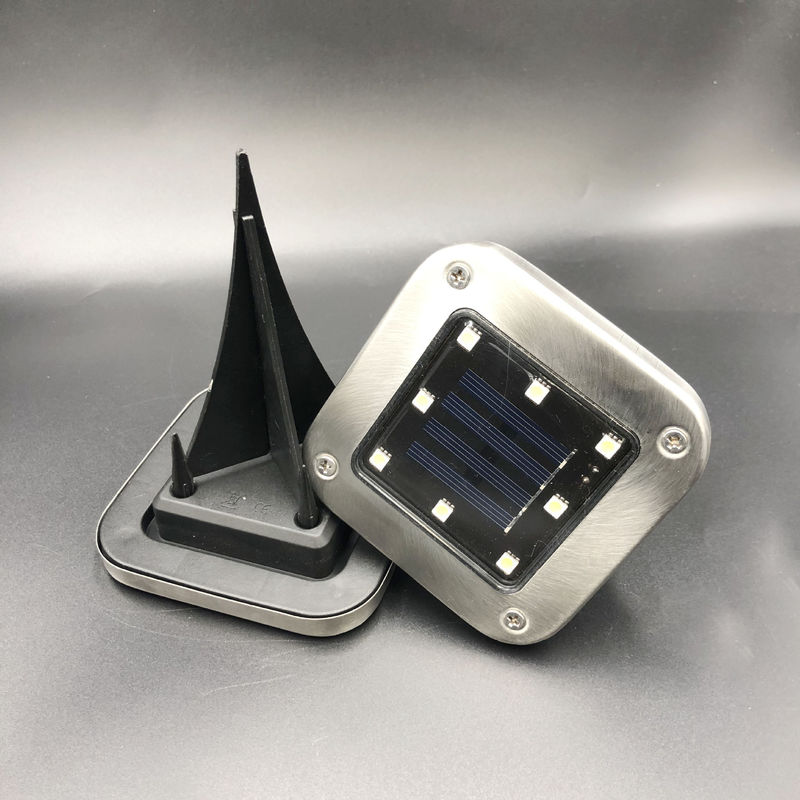 1- Aluminum Outdoor Solar Powered Light for Lawn Garden Buried Pathway in Square Shape