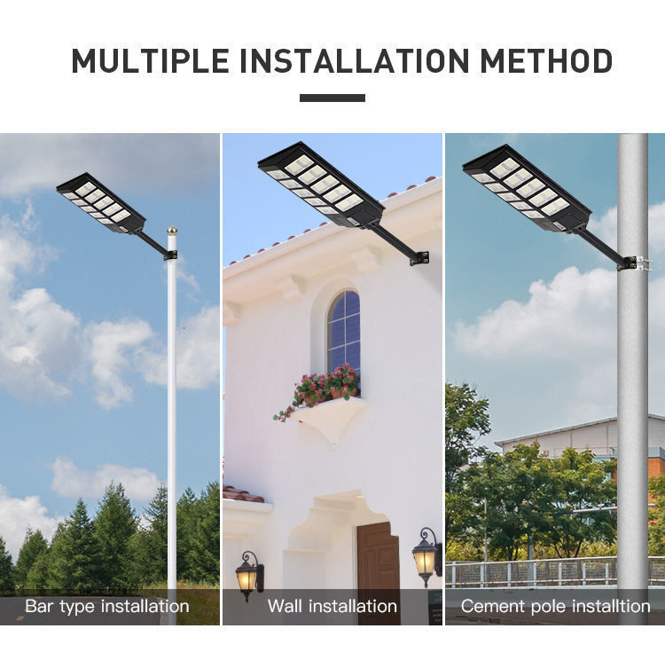 Outdoor All In One Solar Street Light 100w 300W 500W for ROAD Working Time hours 50000