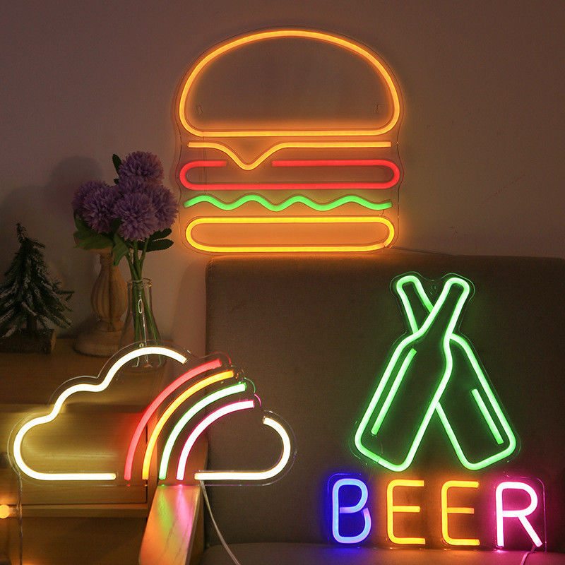 Neon Sign USB Switch Control Acrylic Lamp for Dinning Room Restaurant Party Event Decor