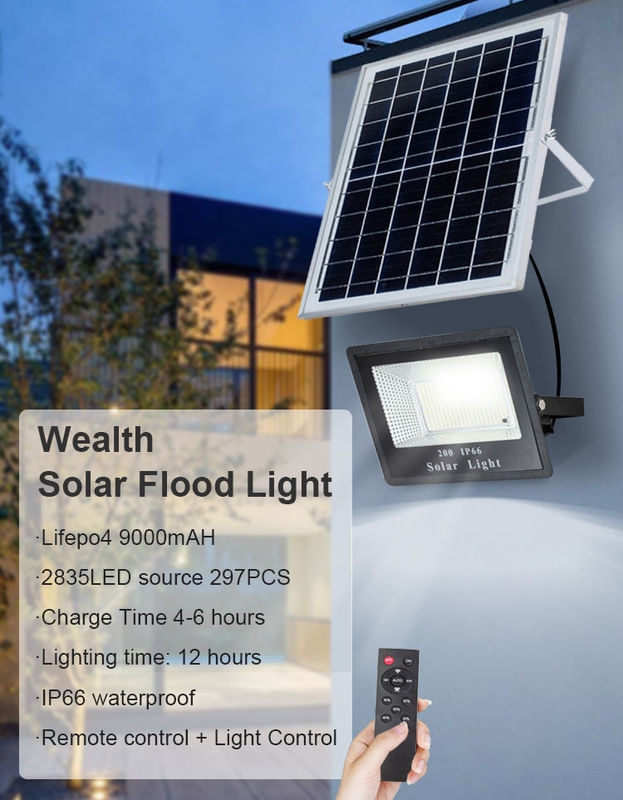Polycrystalline Silicon Solar Panel Dusk To Dawn Flood Lights for Stadium Street Lamp