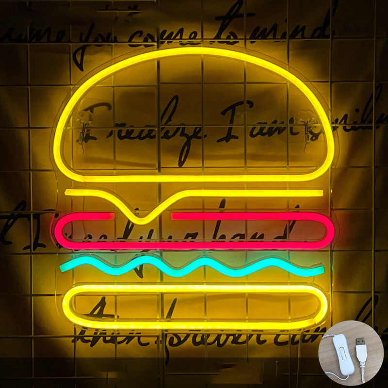 Neon Sign USB Switch Control Acrylic Lamp for Dinning Room Restaurant Party Event Decor