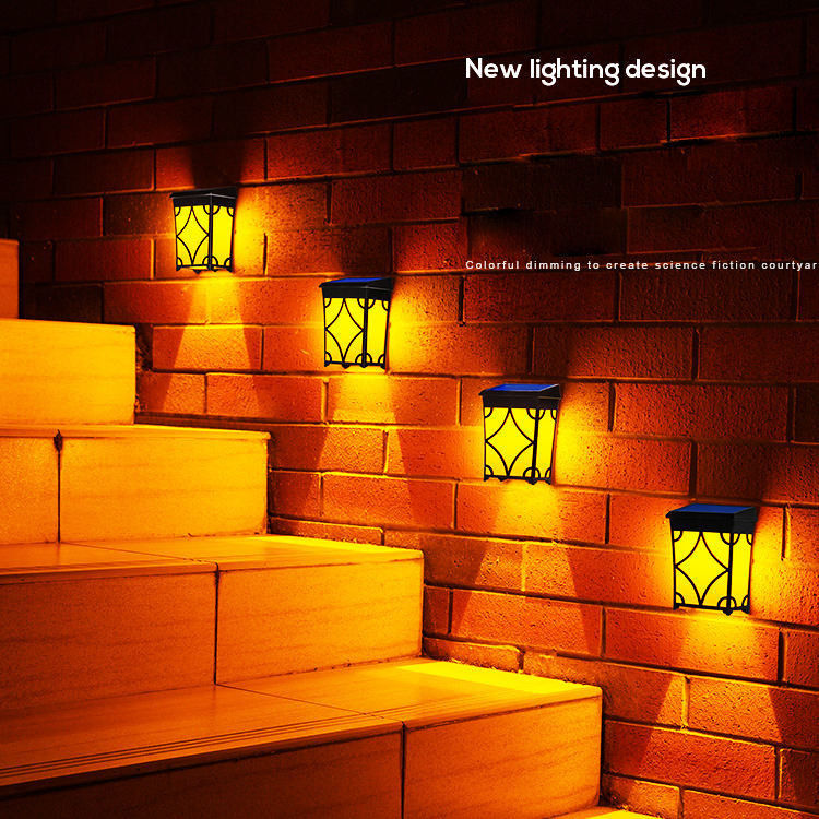 Solar Garden Outdoor Luxury Powerful Mounting Decor Fence Wall Landscape Home Lamp Lights for Hotel