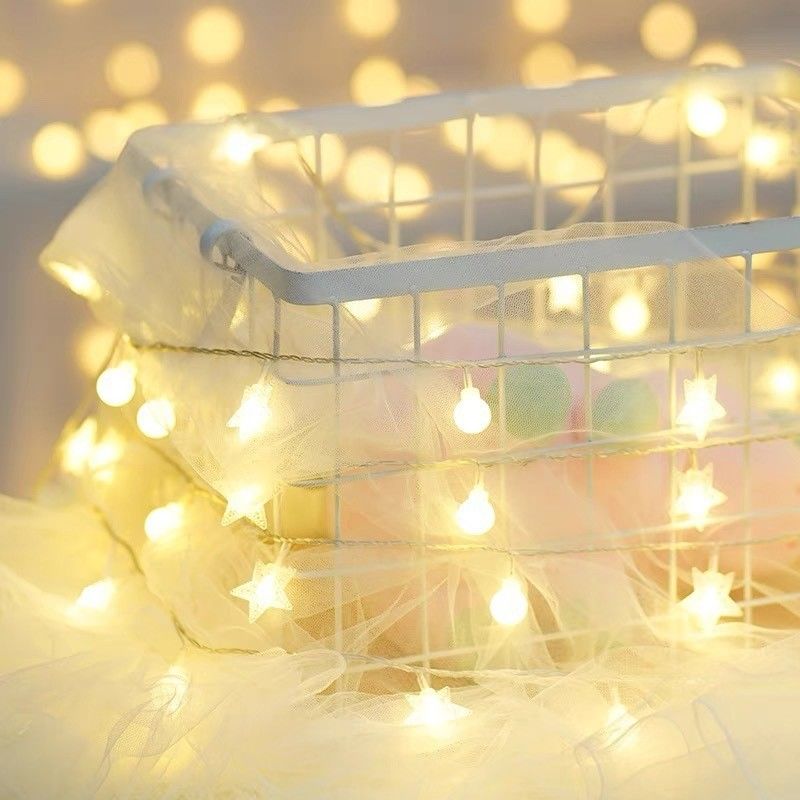 Christmas Decorations 1KG Battery Operated Star Light String Fairy Lights for Festive