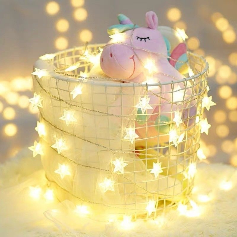 Christmas Decorations 1KG Battery Operated Star Light String Fairy Lights for Festive