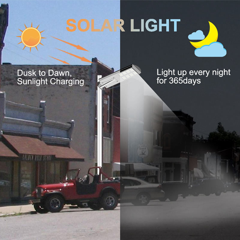 ROAD High Lumen 50W 60W 80W 100W Outdoor Integrated All In One Led Solar Street Light
