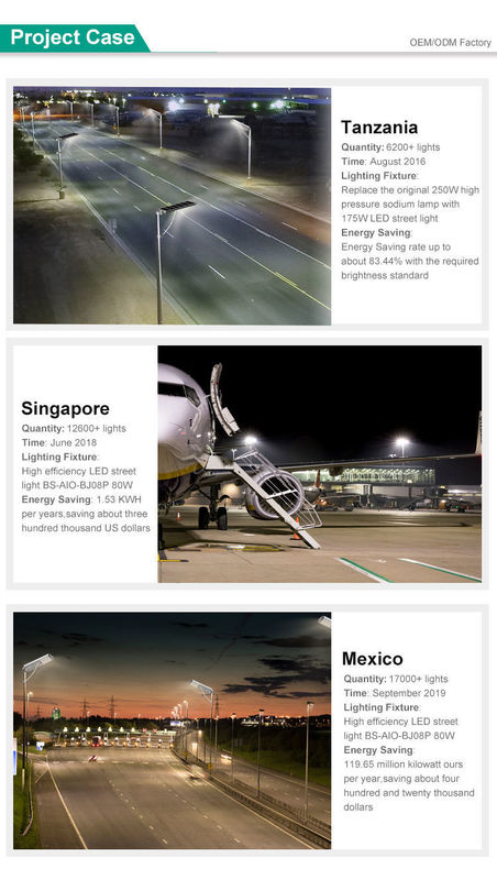 ROAD High Lumen 50W 60W 80W 100W Outdoor Integrated All In One Led Solar Street Light