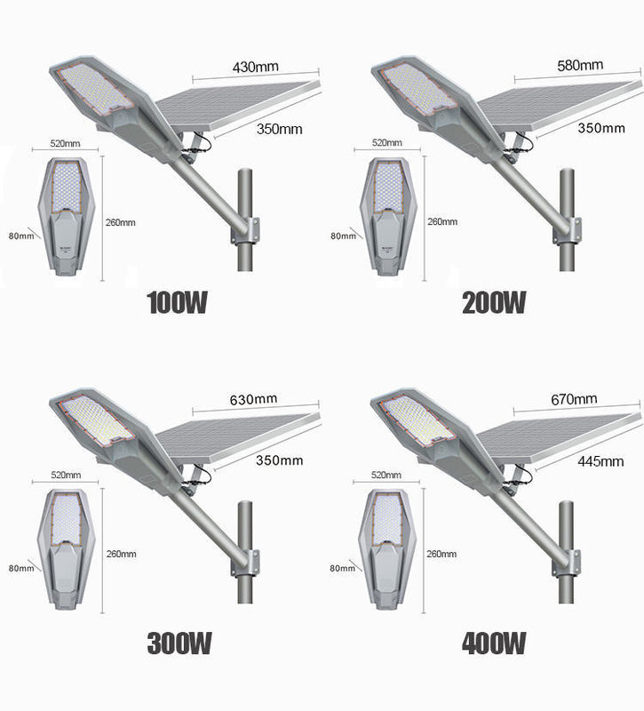 Lighting Solutions Service 100W 300W 400W Solar Street Light for Outdoor Road Waterproof