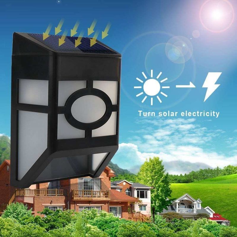 Lamp Luminous Efficiency lm/w 90 Outdoor Wireless Solar Light for Wall Porch Garden Fence Path