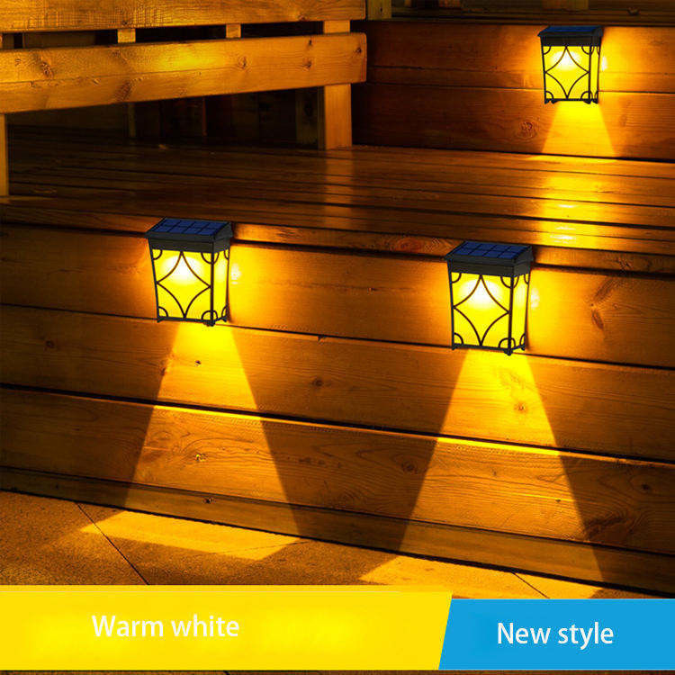 RGB Solar Fence Lights Colored Waterproof Outdoor Solar Wall Lantern for Outdoor IP65 40000 Hours
