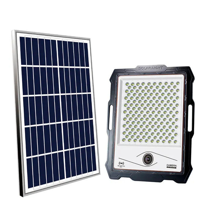 100W 200W 300W 400W Solar Flood Light With CCTV Camera and Remote Control for Outdoor