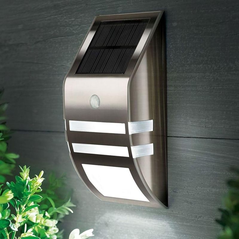 Outdoor Solar Wall Lamp with Waterproof Stainless Steel Material and Smart Sensor