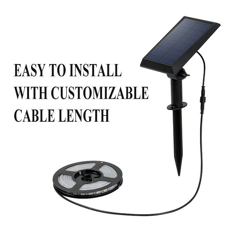 Flexible Solar Strip Light for Home Decor Wedding Christmas 2835 LEDs Waterproof IP65